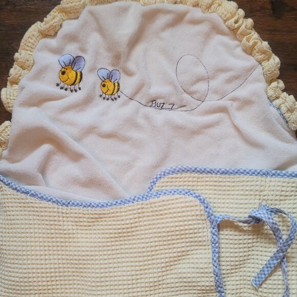 #367 Vintage Baby Infant Stroller Blanket Bumble Bee Bee Comfort - Picture 3 of 5